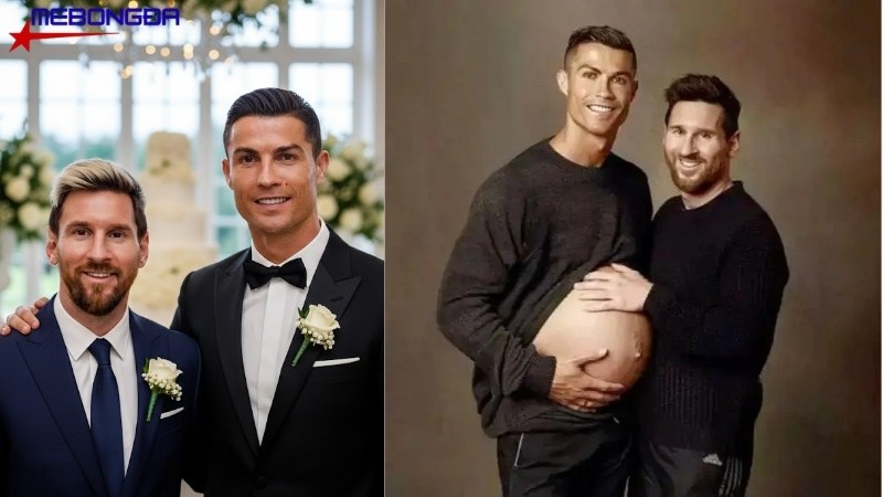 Ảnh chế Messi và Ronaldo có thai