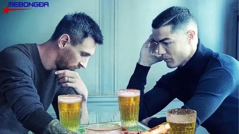 Ảnh chế Ronaldo và Messi cùng nhau nhậu nhẹt