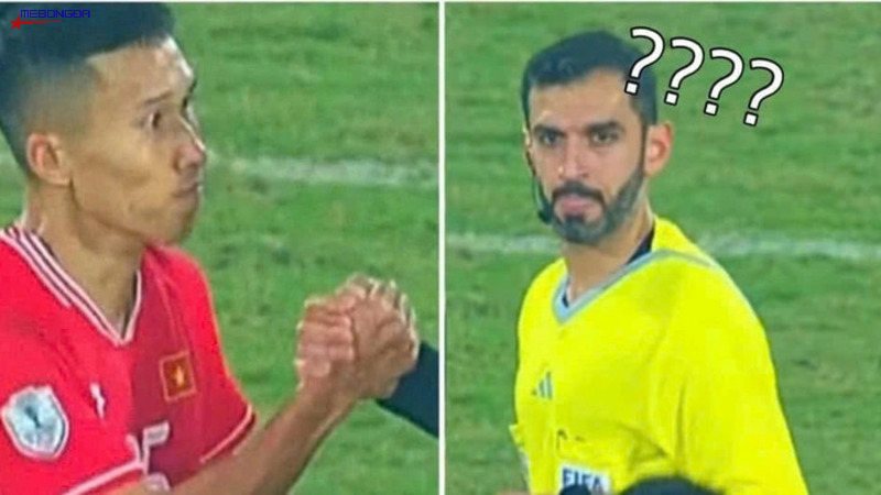 Doãn Ngọc Tân bắt tay trọng tài