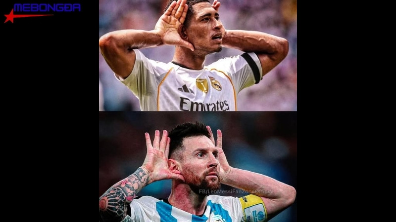 Khoảnh khắc Bellingham ăn mừng giống Messi